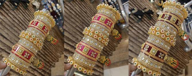 7 Beautiful Wedding Wear Bridal Bangles Set Wholesale Shop In Surat
